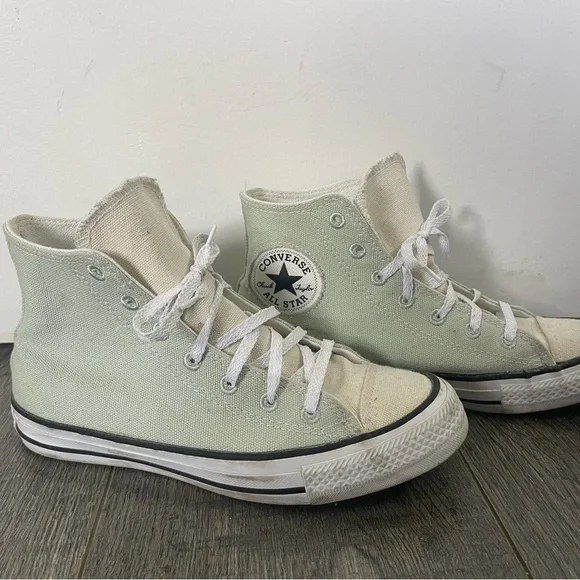 Converse Women High-Top Sneakers - Light Green - Picture 3 of 6